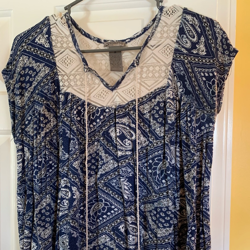 Cotton and lace top